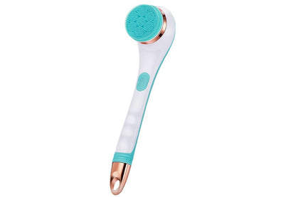 Electric Body Brush Scrubber Shower Brush with Long Handle Spin Skin Brush-Blue