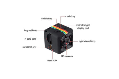 1080P HD Indoor Digital Camera with Night Vision Home Security Portable Outdoor Recording