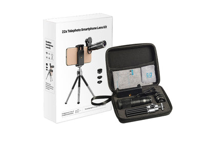 4-in-1 Mobile Phone Camera Lens Kit 22X Telephoto Lens Monocular Telescope for iPhone Android Cell Phone