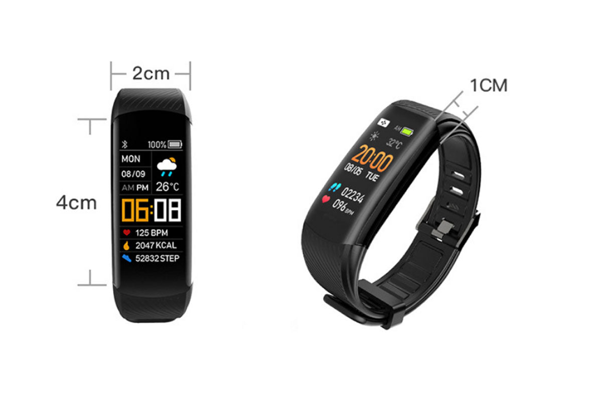 Fitness Watch Blood Oxygen Sleep Tracking with Activity Tracker and  Watch-Black