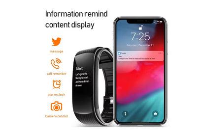 Fitness Watch Blood Oxygen Sleep Tracking with Activity Tracker and  Watch-Black