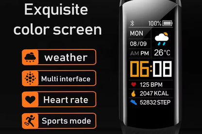 Fitness Watch Blood Oxygen Sleep Tracking with Activity Tracker and  Watch-Black