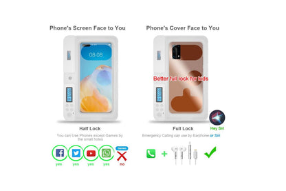 Portable Smart Auto Phone Timer Lock Box for iPhone and Android Phones Self-Control Timer Locker