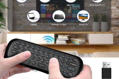 4 in 1 Wireless Air Remote Keyboard Mouse Fly Mouse Universal TV Remote with 2.4GHz Connection