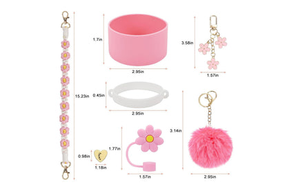 Stanley Cup Accessories Including Water Bottle Handle Strap-Pink