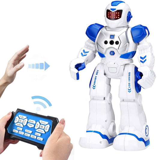 RC Smart Robot Toy for Kids Gesture Sensing Robot Singing Dance Talking Robotic Toy Blue