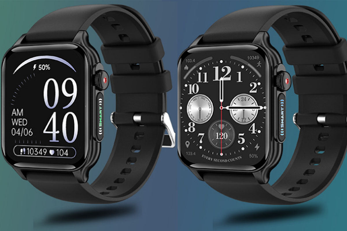 Answer Make Calls Smartwatch with Light Effects Waterproof Fitness Trackers Sports Watch-Black