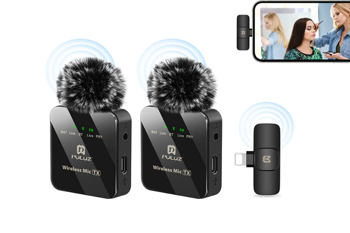 Wireless Lavalier Lapel Clip-on Microphone-Lightning