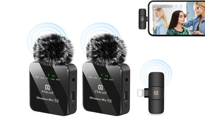 Wireless Lavalier Lapel Clip-on Microphone-Lightning