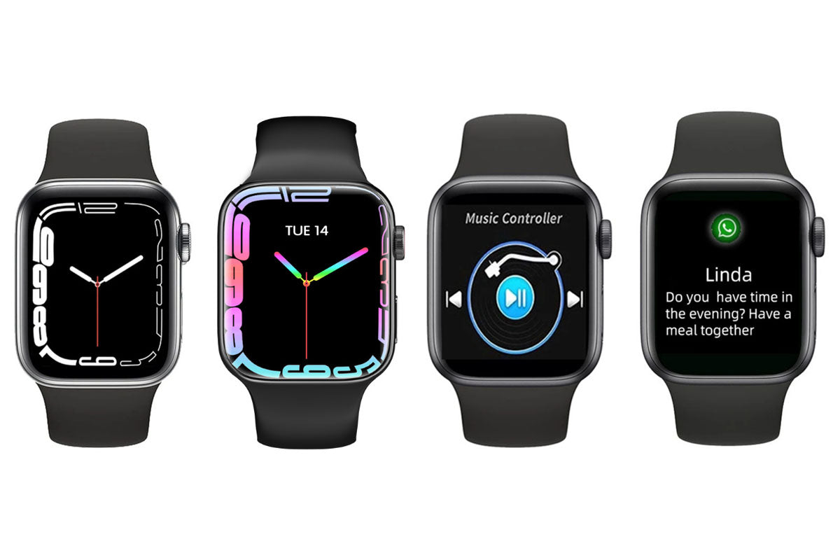 Sport Smart Watch Fitness Tracker Heart Rate Sleep Monitor Smartwatch-Black