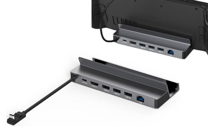 6-in-1 Fast Charging Station for Steam Deck ROG Switch with HDMI 2.0 4K 60Hz Gigabit