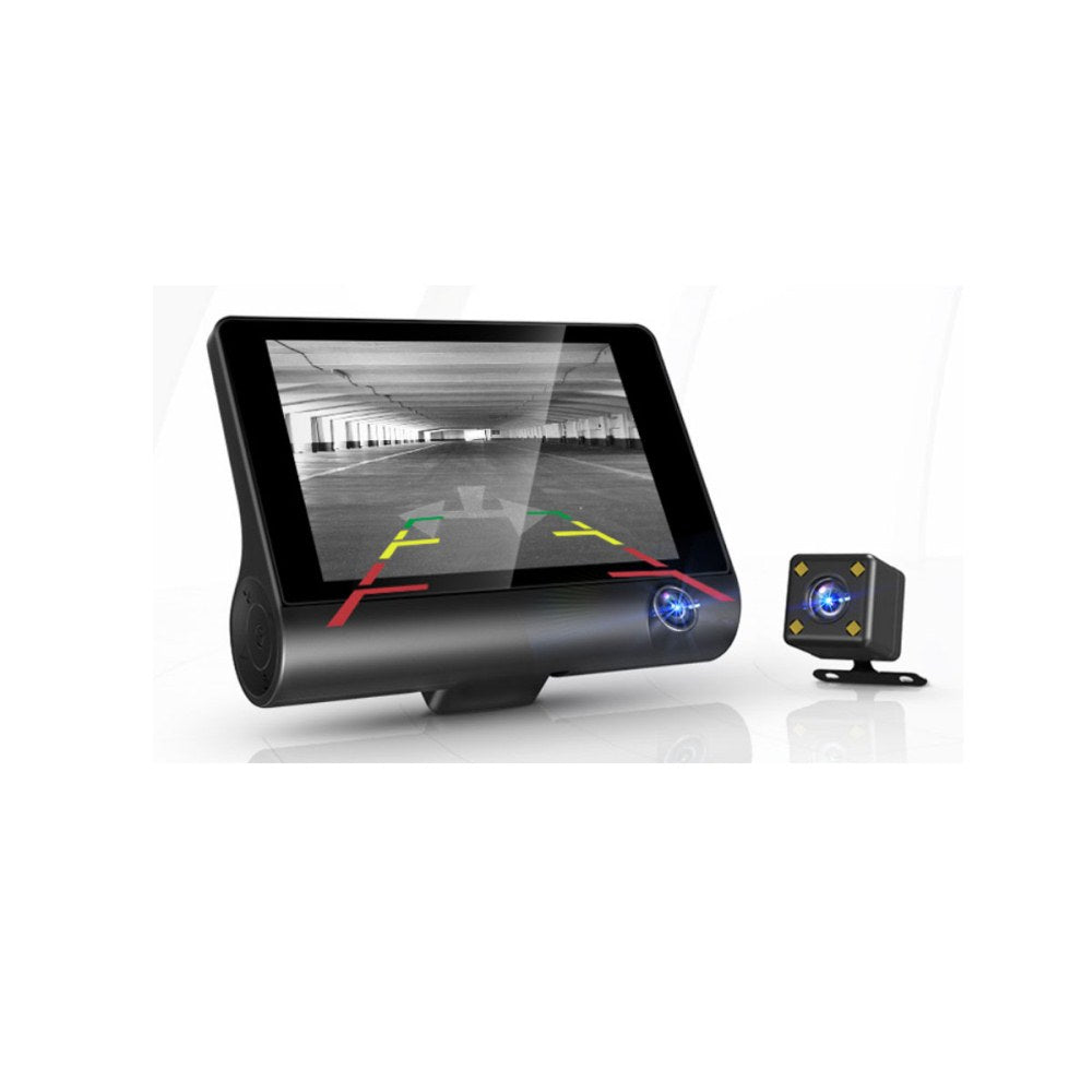 1080P Dash Cam with Card Wide-Angle Car Driving Recorder With Rear View Camera
