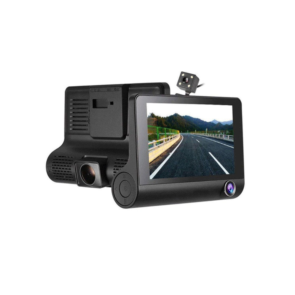 1080P Dash Cam with Card Wide-Angle Car Driving Recorder With Rear View Camera
