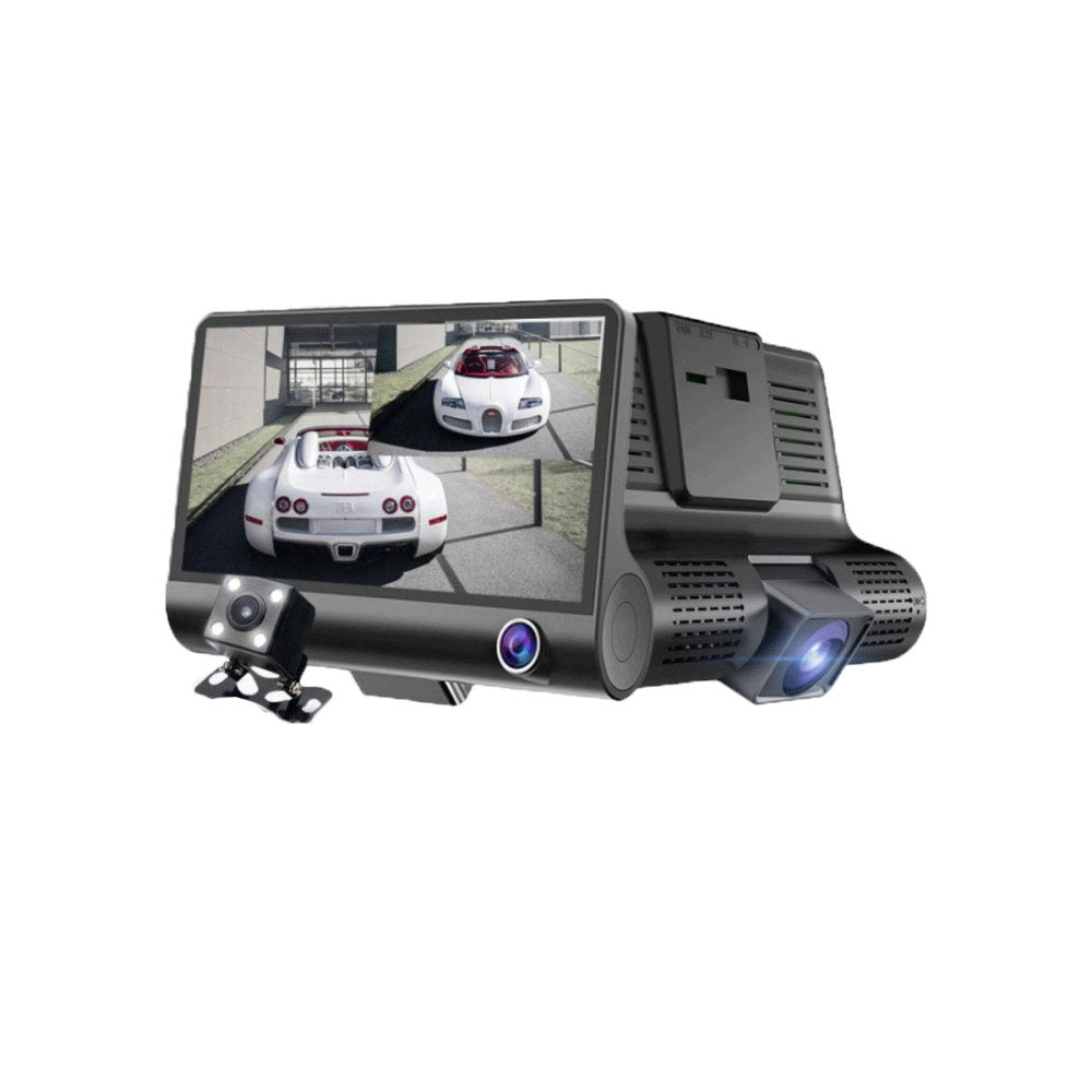 1080P Dash Cam with Card Wide-Angle Car Driving Recorder With Rear View Camera