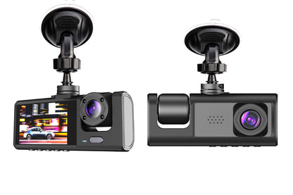 1080P Car Dash Cam Front Rear Inside 3 Cameras with 32GB Card