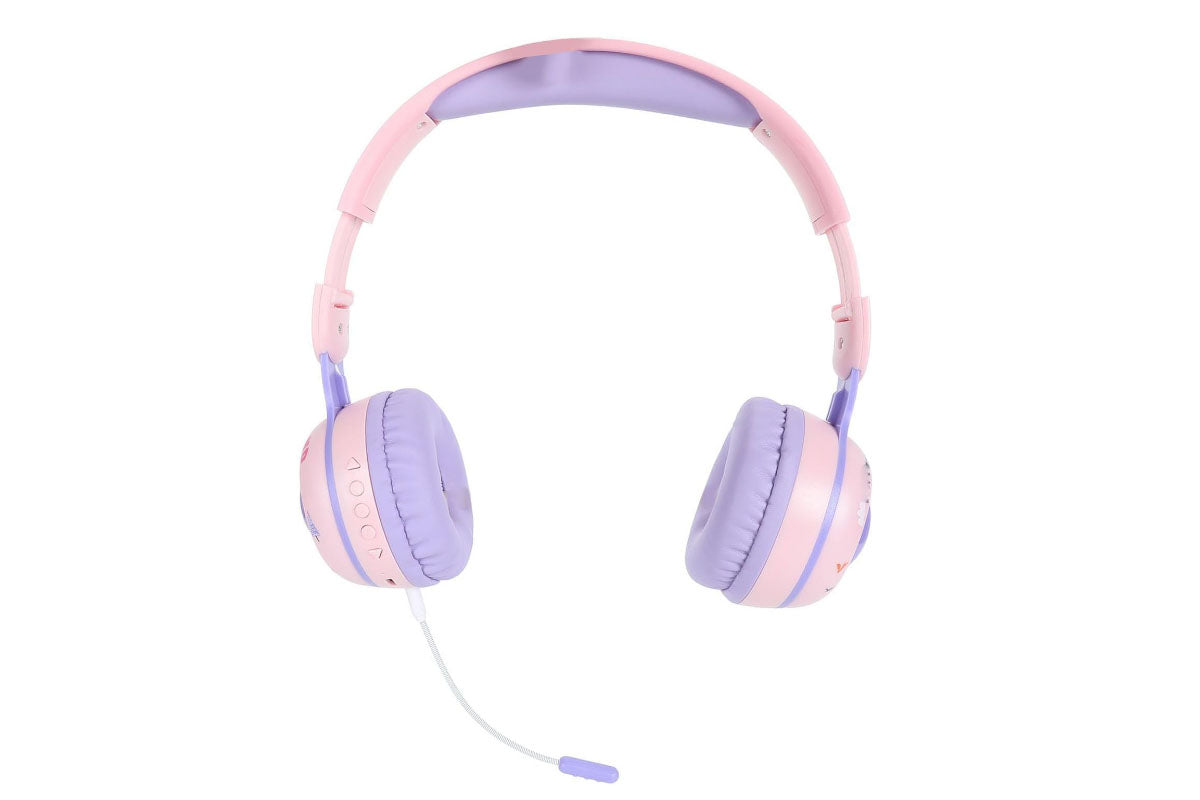 Kids Bluetooth Headphones Foldable Over Ear Stereo Wireless Headset with Microphone-Purple