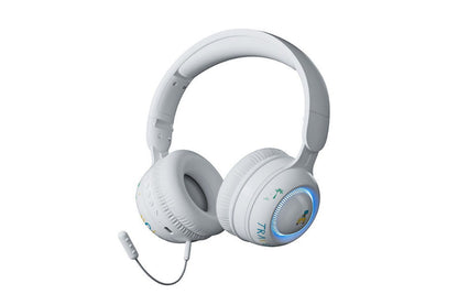 Kids Bluetooth Headphones Foldable Over Ear Stereo Wireless Headset with Microphone-White