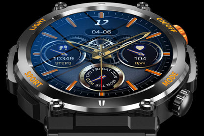 Waterproof Sports Bluetooth Watch with LED Flashlight Smartwatch Fitness Tracker Tactical Watch