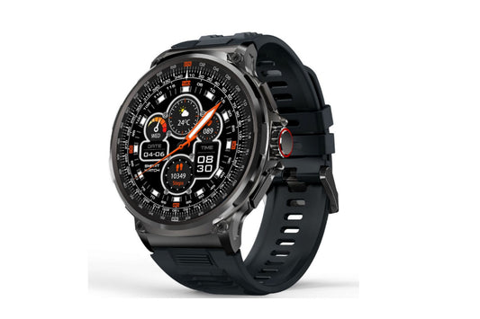 Military Smart Watch for Men Health and Fitness Tracker Compatible for iOS & Android Sports Watches-Black