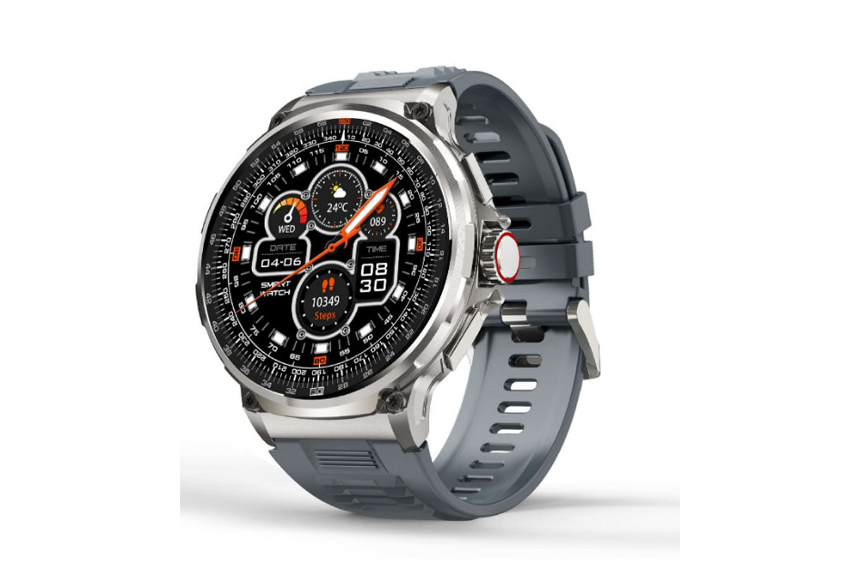 Military Smart Watch for Men Health and Fitness Tracker Compatible for iOS & Android Sports Watches-Grey