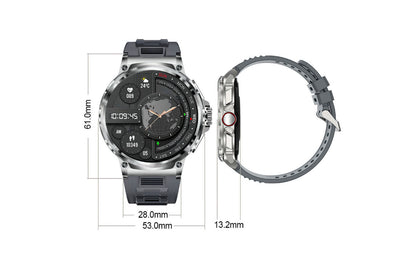 Military Smart Watch for Men Health and Fitness Tracker Compatible for iOS & Android Sports Watches-Grey