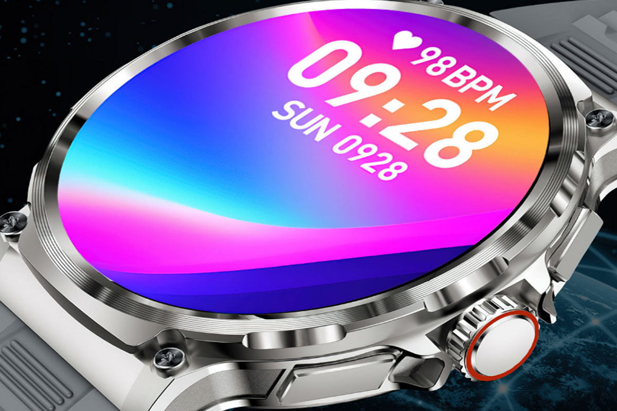 Military Smart Watch for Men Health and Fitness Tracker Compatible for iOS & Android Sports Watches-Grey