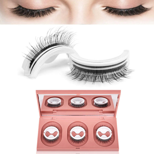 3 Pairs of  Eyelashes Self-Adhesive Multiple Reversible Glue-Free Reusable Fake Eyelashes