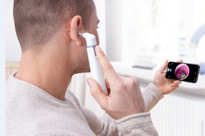 Wireless Otoscope Ear Camera with Dual View 3.9mm WiFi Ear Scope with 6 LED Lights