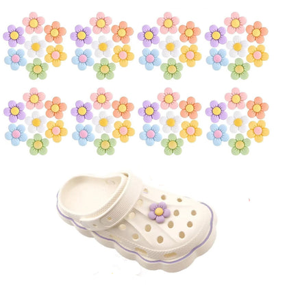 56Pcs Flower Shoe Charms Shoes Decorative Accessories DIY Craft Kits