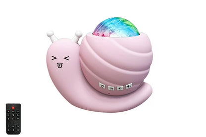 Snail Star Projector Aurora Galaxy Kids Night Lights for Bedroom with Remote-Pink