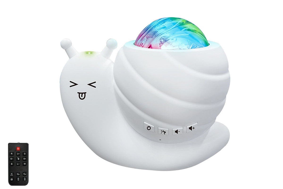 Snail Star Projector Aurora Galaxy Kids Night Lights for Bedroom with Remote-White