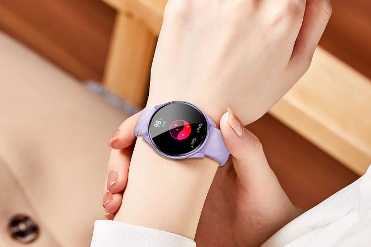 Smart Fitness Watch with Heart Rate Sleep Monitor Steps Monitor Waterproof Sports Activity Trackers-Beige