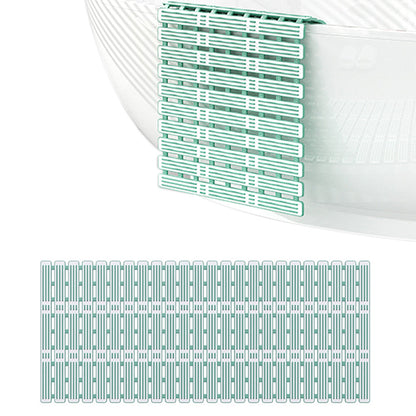 Non-Slip Shower Mat Suction Mounted Bathtub Mat with Drain Holes Green