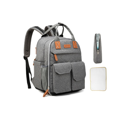 Multifunction Diaper Bag Backpack-Grey