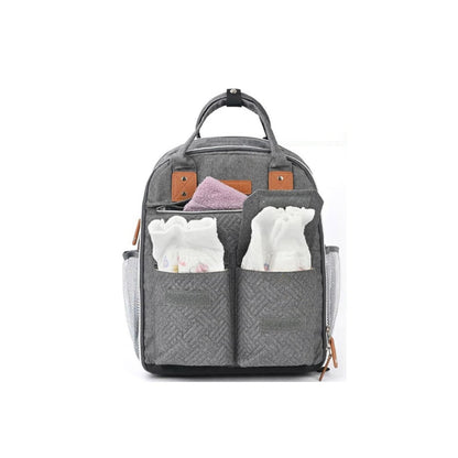 Multifunction Diaper Bag Backpack-Grey