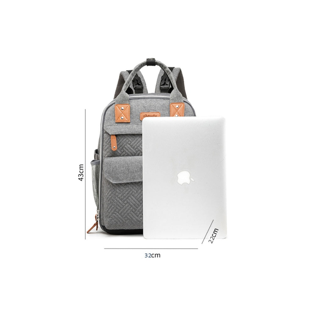 Multifunction Diaper Bag Backpack-Grey