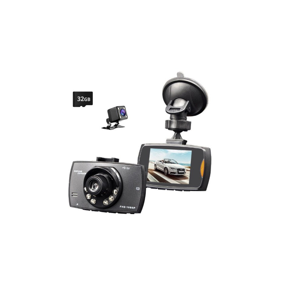 Dash Cam Front and Rear with 32GB Card 1080P Front and Rear Dual Dashcam for Cars with Night Vision