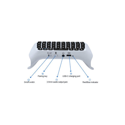 Wireless Keyboard for PS5 Controller Bluetooth Mini Chatpad Message Game Keypad