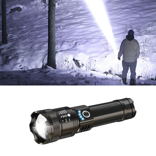 5-Level Adjustable LED Flashlight Rechargeable High Lumens Bright Flashlight for Emergency Camping Home