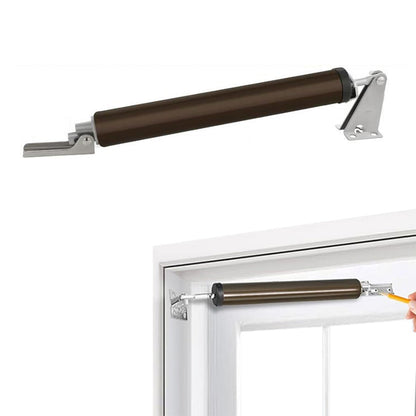 Pneumatic Door Closer with Adjustable Closing Speed Door Shock for Wooden Doors Windows Screen Door Brown