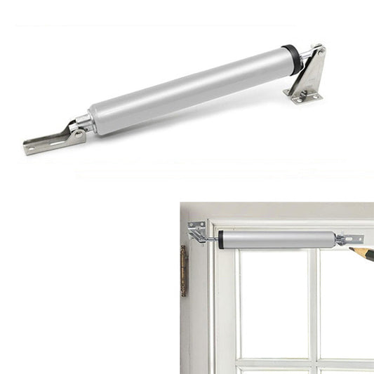 Pneumatic Door Closer with Adjustable Closing Speed Door Shock for Wooden Doors Windows Screen Door Silver