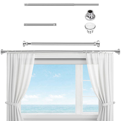 Extendable Shower Curtain Rod Adjustable Tension Pole for Kitchen Cupboard Bathroom Window