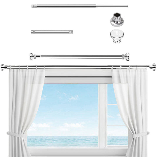 Extendable Shower Curtain Rod Adjustable Tension Pole for Kitchen Cupboard Bathroom Window