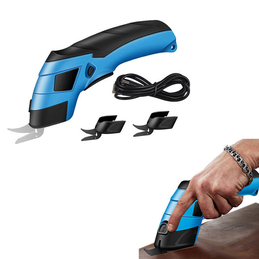 Cordless Electric Scissors for Fabric Cardboard Box Rechargeable Electric Cutter for Crafts Leather