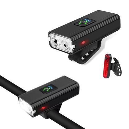 6-Mode Bike Light Set Rechargeable Water Resistant LED Bicycle Head and Tail Lights