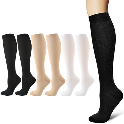 3 Pairs of Unisex Knee-High Compression Socks for Sports Daily Wear