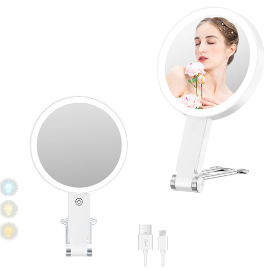 10X/1X Magnifying Makeup Mirror with Lights Rechargeable Double-Sided Touch Dimmable Mirror