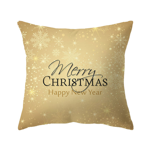 Christmas Pillow Covers Xmas Throw Print Pillowcases Sofa Cushion Cover for Holiday Christmas Home Decorations -Style 3