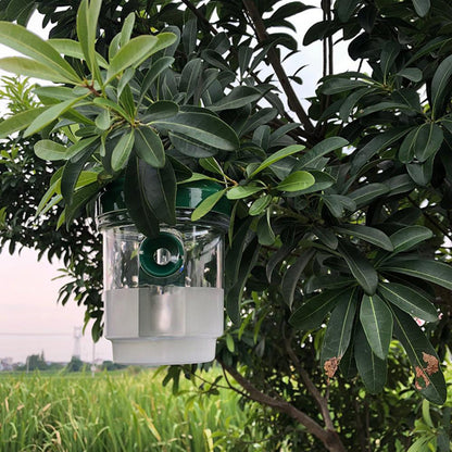 2Pcs Solar Powered Wasp Bee Trap Outdoor Hanging Fruit Flies Traps Catcher