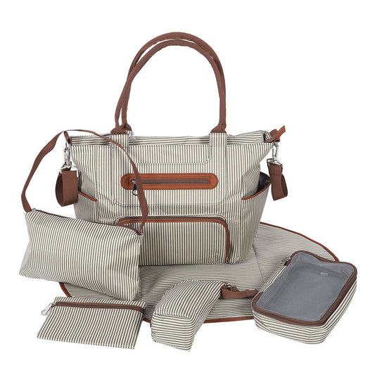 6Pcs Set Mom Bags Multifunctional Diaper Changing Bag Tote Set